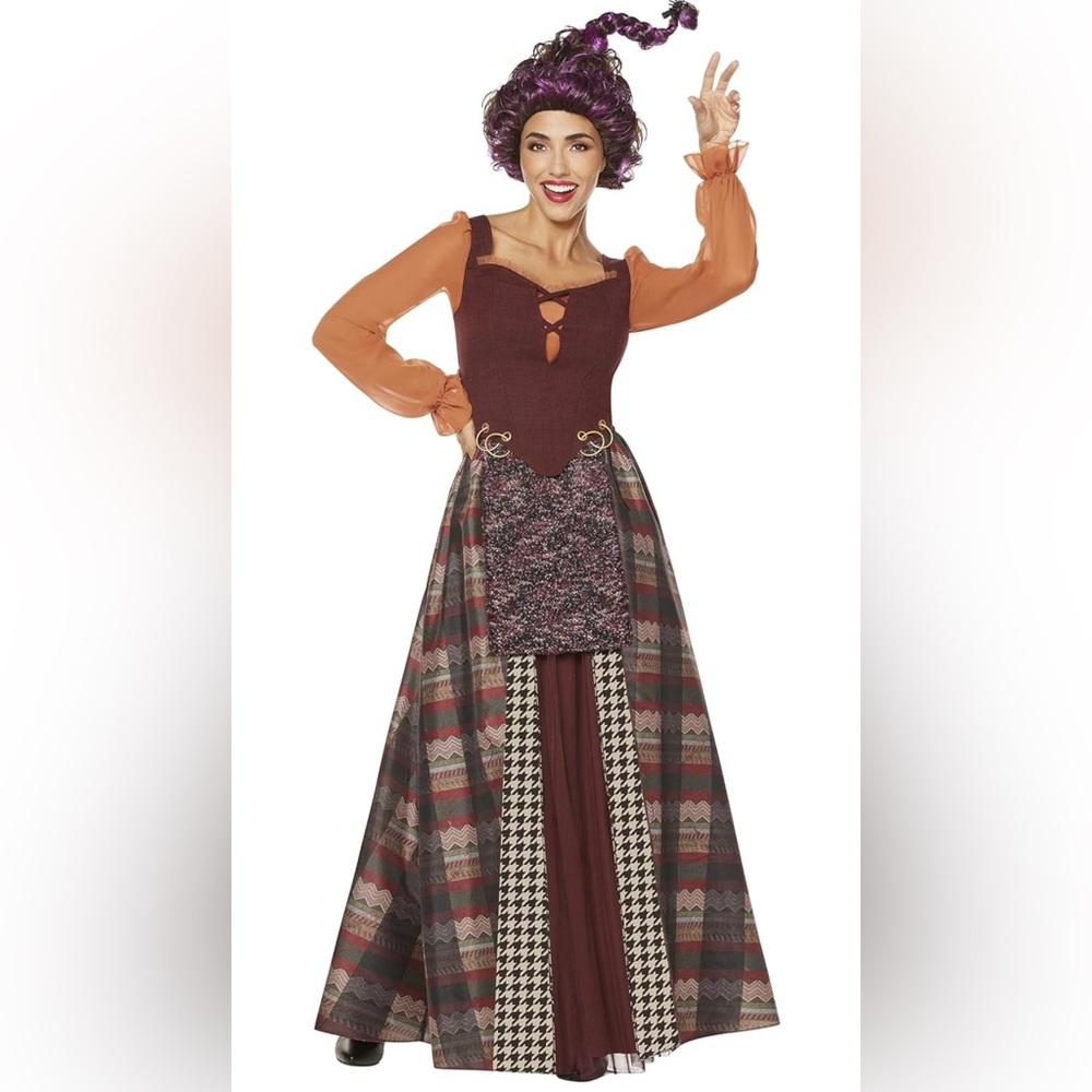 Halloween Mary Sanderson Costume with Necklace and Hairbow
